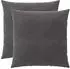 vidaXL Kissenbezug 2 pcs HEERLEN Dunkelgrau 65 x 65 cm Samt
