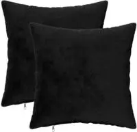 vidaXL Kissenbezug 2 pcs HEERLEN Schwarz 50 x 50 cm Flanell