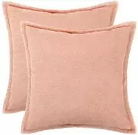 vidaXL Kissenbezug 2 pcs HOUTEN Rosa 80 x 80 cm Boucl&eacute;