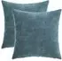 vidaXL Kissenbezug 2 stk. HEERLEN Blau 35 x 35 cm Chenille-Stoff