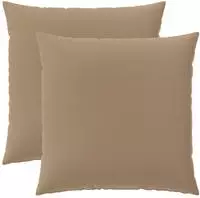 vidaXL Kissenbezug 2 stk. HEERLEN Taupe 65 x 65 cm Polyester