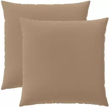 vidaXL Kissenbezug 2 stk. HEERLEN Taupe 65 x 65 cm Polyester