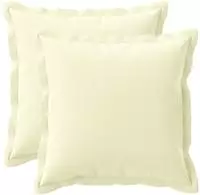 vidaXL Kissenbezug 2 stk. HOUTEN Creme 40 x 40 cm Polyester