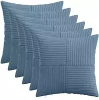 vidaXL Kissenbezug 6 pcs ALMELO Blau 45 x 45 cm Cord