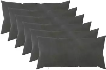 vidaXL Kissenbezug 6 pcs HEERLEN Dunkelgrau 40 x 70 cm Samt