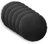 vidaXL Kissenbezug 6 pcs HEERLEN Schwarz &Oslash; 60 cm Samt