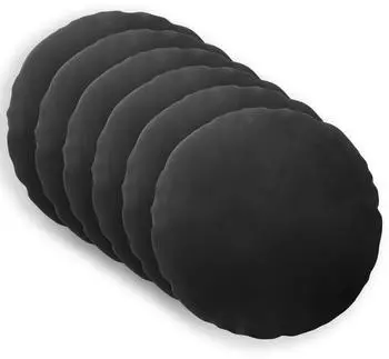 vidaXL Kissenbezug 6 pcs HEERLEN Schwarz &Oslash; 60 cm Samt