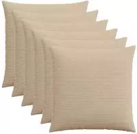vidaXL Kissenbezug 6 pcs HEERLEN Taupe 80 x 80 cm Cord