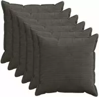 vidaXL Kissenbezug 6 stk. HOUTEN Anthrazit 65 x 65 cm Cord
