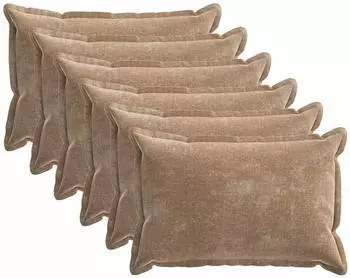 vidaXL Kissenbezug 6 stk. HOUTEN Braun 50 x 70 cm Chenille-Stoff