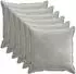 vidaXL Kissenbezug 6 stk. HOUTEN Hellgrau 80 x 80 cm Chenille-Stoff