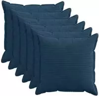 vidaXL Kissenbezug 6 stk. HOUTEN Marineblau 60 x 60 cm Cord
