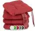 ZOLLNER Stuhlkissen 4er-Set 38x38cm, rot, 55% Baumwolle 45% Polyester (38x38)