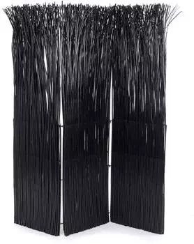 Xtradefactory Paravent Nature schwarz, Weidenholz, 165x120cm (HxB)