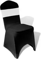 vidaXL 25 x Stuhlschleifen Stretch Schleifenb&auml;nder + Diamant Schnalle wei&szlig;