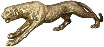 Casablanca Gepard Dekofigur Poly, goldfarben mit Antikfinish (89239)