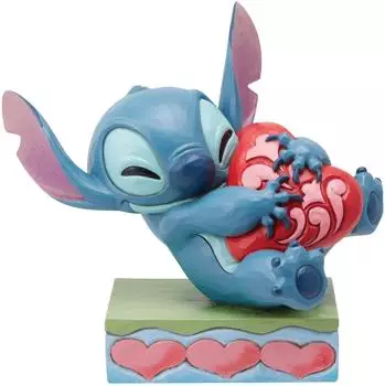Enesco Stitch Herz umarmend Figur, 13cm (6014316)