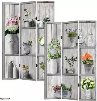 HTI-Living Paravent Flora, 3-teilig, 120x170cm (280162)