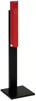 Proregal Praktischer Wandascher Mit Abstreifblech Mit Standfu&szlig; 3,5 Liter HxBxT 125 x 31 x 31 cm Verzinkter Stahl Rot