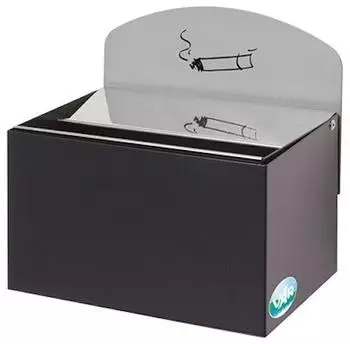 Proregal Robuster Wandascher Mit Schild 0,8 Liter HxBxT 20 x 20 x 12,5 cm Verzinkter Stahl Anthrazit