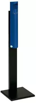Proregal Praktischer Wandascher Mit Abstreifblech Mit Standfu&szlig; 3,5 Liter HxBxT 125 x 31 x 31 cm Verzinkter Stahl Blau