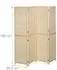 Relaxdays Paravent Bambus Natur 4-teilig 180 cm x 182 cm x 2 cm 6,7 kg