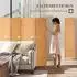 HomCom Room Divider Polypropylen Kiefernholz 180L x 1,7B x 180H cm Naturholz