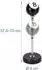 Relaxdays Standaschenbecher Stahl Schwarz Silber Weiß Höhenverstellbar Schwer Rutschfest 37,5 cm bis 70 cm x ø 9 cm