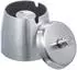 Relaxdays Aschenbecher Edelstahl Silber mit Deckel 9 cm x 7,5 cm 250 g