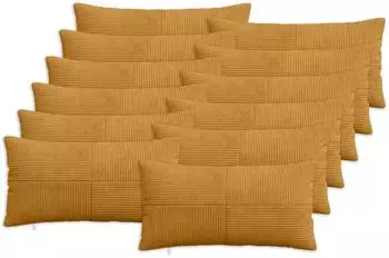 vidaXL Kissenbezug 12 pcs ALMELO Gelb 40 x 80 cm Cord