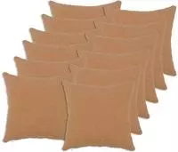 vidaXL Kissenbezug 12 pcs HEERLEN Beige 50 x 50 cm Boucl&eacute;