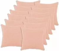 vidaXL Kissenbezug 12 pcs HEERLEN Rosa 40 x 40 cm Boucl&eacute;