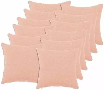 vidaXL Kissenbezug 12 pcs HEERLEN Rosa 40 x 40 cm Boucl&eacute;