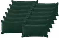 vidaXL Kissenbezug 12 pcs HOUTEN Dunkelgr&uuml;n 40 x 80 cm Samt