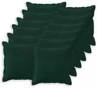 vidaXL Kissenbezug 12 pcs HOUTEN Dunkelgr&uuml;n 50 x 50 cm Samt