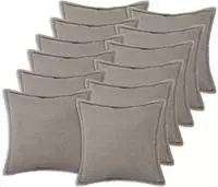 vidaXL Kissenbezug 12 pcs HOUTEN Hellgrau 45 x 45 cm Boucl&eacute;