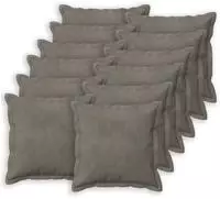 vidaXL Kissenbezug 12 pcs HOUTEN Hellgrau 50 x 50 cm Samt