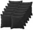 vidaXL Kissenbezug 12 pcs HOUTEN Schwarz 50 x 50 cm Samt