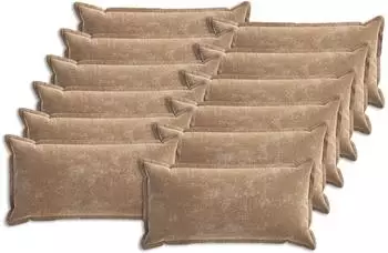 vidaXL Kissenbezug 12 stk. HOUTEN Braun 40 x 80 cm Chenille-Stoff