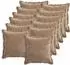 vidaXL Kissenbezug 12 stk. HOUTEN Braun 50 x 50 cm Chenille-Stoff