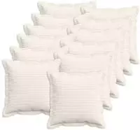 vidaXL Kissenbezug 12 stk. HOUTEN Creme 40 x 40 cm Cord