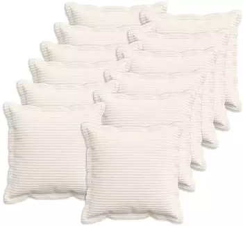 vidaXL Kissenbezug 12 stk. HOUTEN Creme 40 x 40 cm Cord