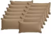 vidaXL Kissenbezug 12 stk. HOUTEN Taupe 40 x 80 cm Polyester