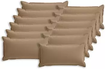 vidaXL Kissenbezug 12 stk. HOUTEN Taupe 40 x 80 cm Polyester