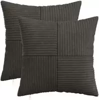 vidaXL Kissenbezug 2 pcs ALMELO Anthrazit 40 x 40 cm Cord