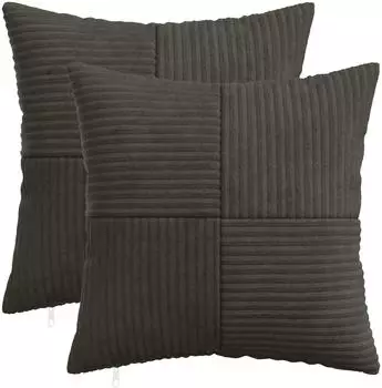 vidaXL Kissenbezug 2 pcs ALMELO Anthrazit 40 x 40 cm Cord