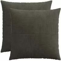 vidaXL Kissenbezug 2 pcs ALMELO Anthrazit 60 x 60 cm Cord