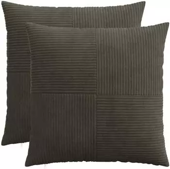 vidaXL Kissenbezug 2 pcs ALMELO Anthrazit 60 x 60 cm Cord