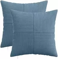 vidaXL Kissenbezug 2 pcs ALMELO Blau 40 x 40 cm Cord