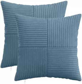 vidaXL Kissenbezug 2 pcs ALMELO Blau 40 x 40 cm Cord